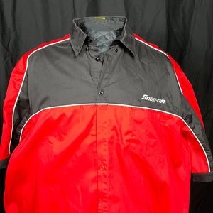 2XL RED BLACK SNAP ON SHIRT